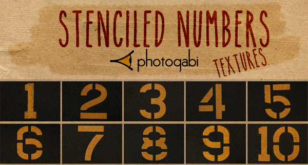 FREE FRIDAY – Stenciled Numbers on Asphalt Textures