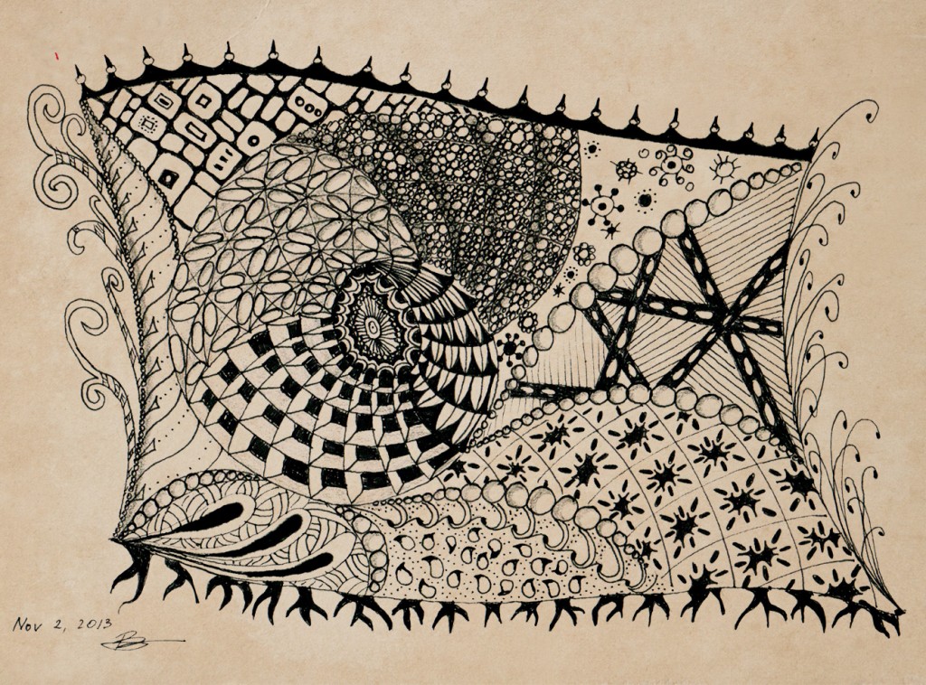 Sea Level (zentangle)