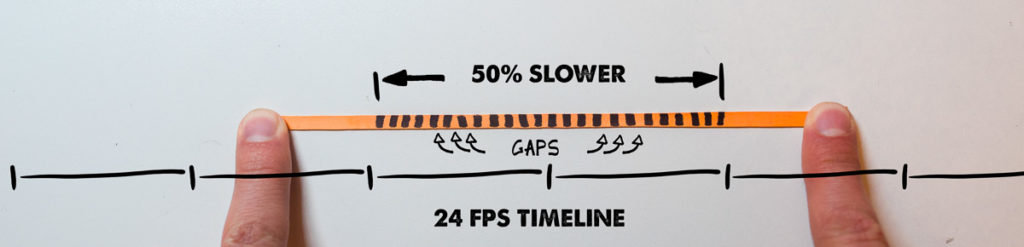 Frame Gaps on 50% slow motion clip